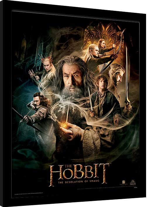 Der Hobbit - One Sheet Gerahmte Poster, Bilder, 34.3 × 44.5 cm