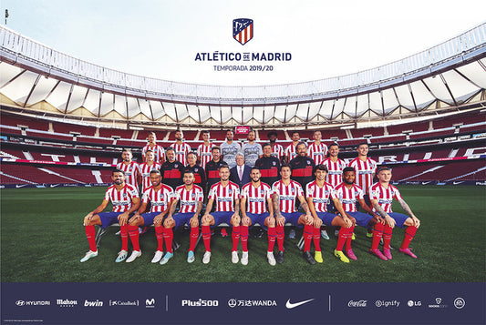 Atletico Madrid 2019/2020 - Team Poster, Plakat, 61 × 91.5 cm