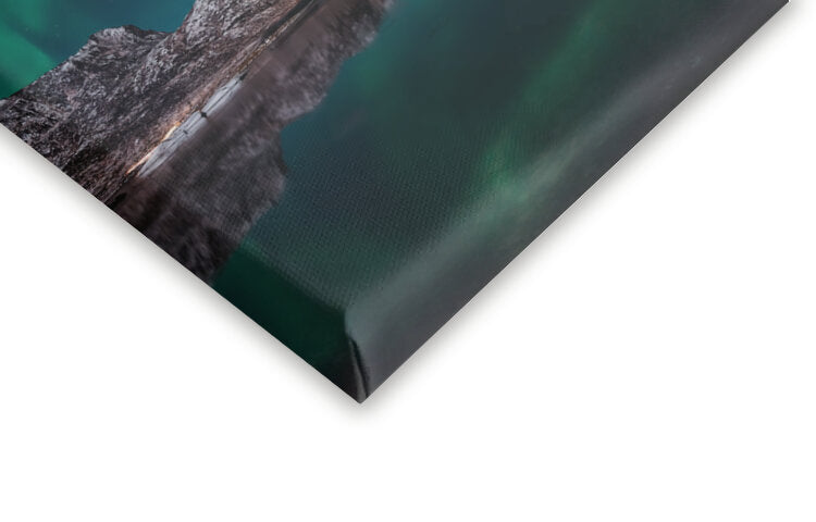 Leinwand Poster, Bilder Lofoten Aurora Reflection, Javier de la, 65 × 45 cm