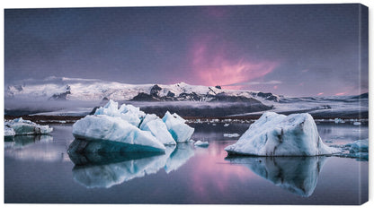 Leinwand Poster, Bilder The Glacier Lagoon, Andreas Wonisch, 70 × 40 cm