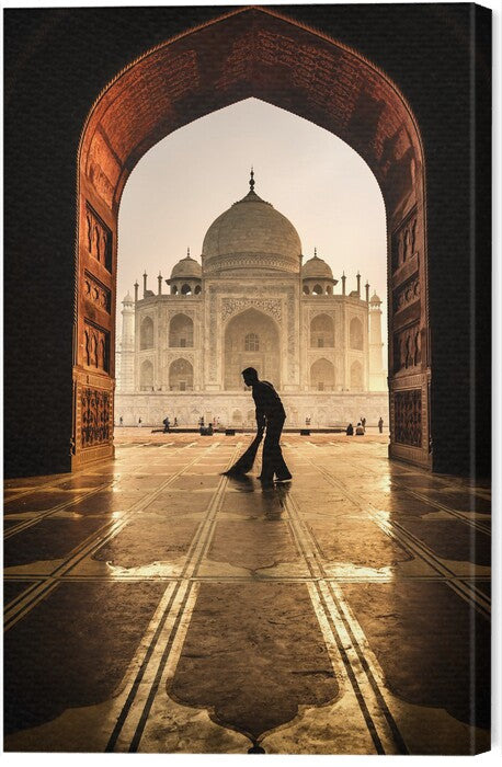 Leinwand Poster, Bilder taj mahal cleaner, Pavol Stranak, 40 × 60 cm