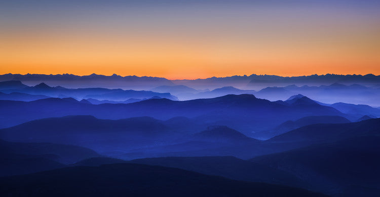 Leinwand Poster, Bilder Misty Mountains, David Bouscarle, 85 × 45 cm