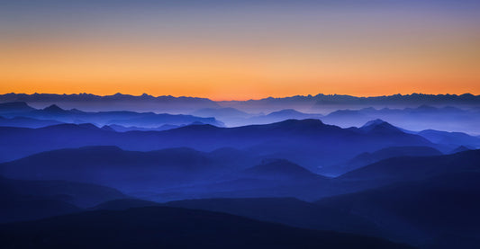 Leinwand Poster, Bilder Misty Mountains, David Bouscarle, 85 × 45 cm