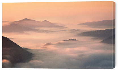 Leinwand Poster, Bilder foggy morning in the mountains, fproject - Przemyslaw, 65 × 40 cm