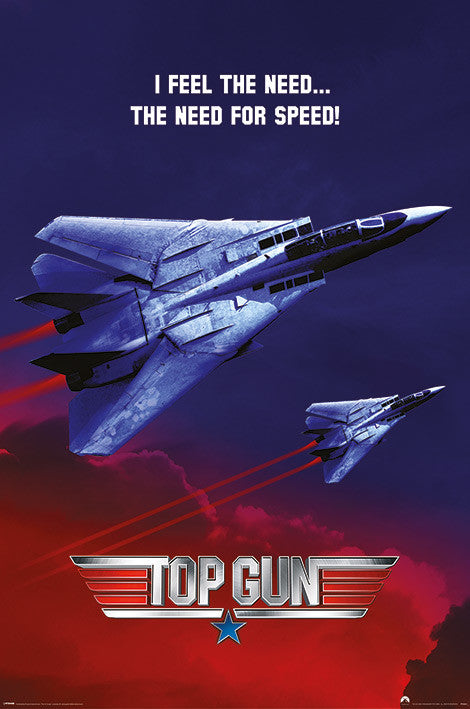 Top Gun - The Need For Speed Poster, Plakat, 61 × 91.5 cm