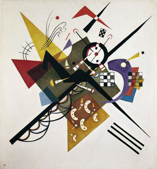 Leinwand Poster, Bilder On White II (1923), Wassily Kandinsky, 65 × 70 cm