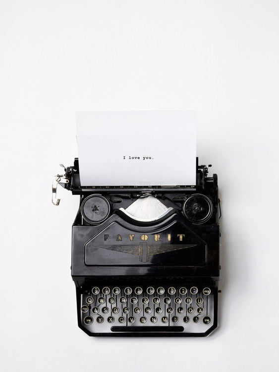 Leinwand Poster, Bilder type writer i love you, Finlay & Noa, 60 × 80 cm