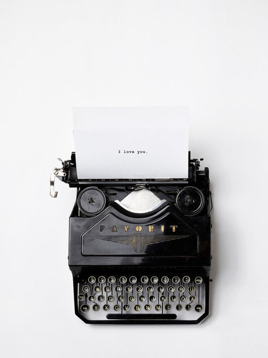 Leinwand Poster, Bilder type writer i love you, Finlay & Noa, 60 × 80 cm
