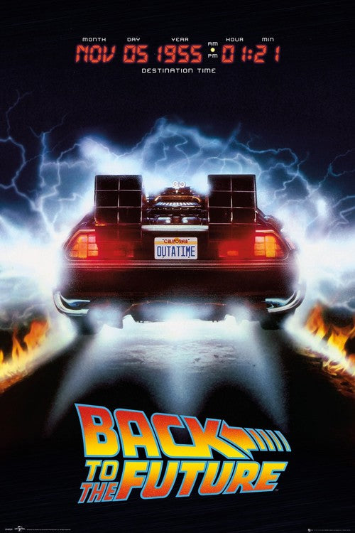 Zurück in die Zukunft - Delorean Poster, Plakat, 61 × 91.5 cm