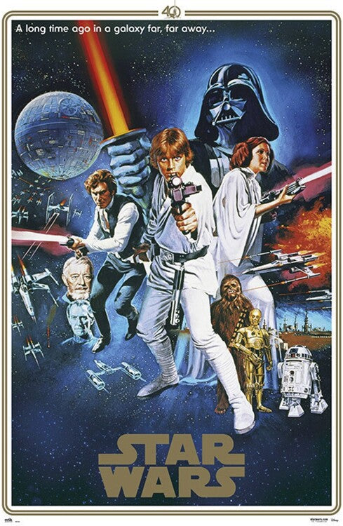 Star Wars - 40th Anniversary One Sheet Poster, Plakat, 61 × 91.5 cm