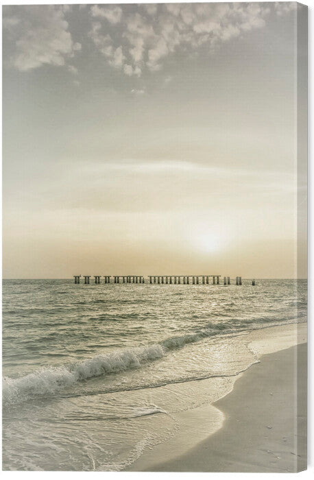 Leinwand Poster, Bilder Gasparilla Island Sunset | Vintage, Melanie Viola, 40 × 60 cm