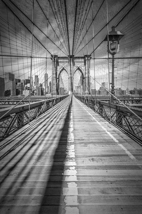 Leinwand Poster, Bilder NEW YORK CITY Brooklyn Bridge, Melanie Viola, 60 × 90 cm