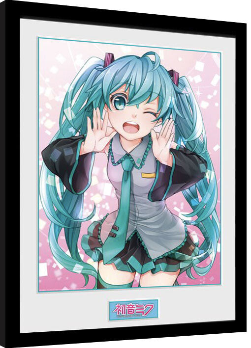 Hatsune Miku - Wink Gerahmte Poster, Bilder, 30 × 40 cm