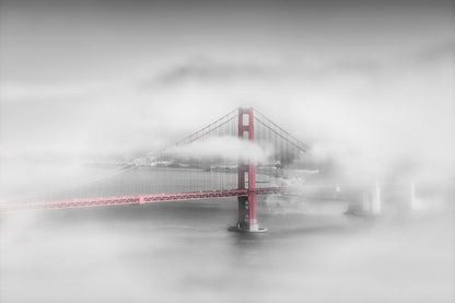 Leinwand Poster, Bilder Foggy Golden Gate Bridge | colorkey, Melanie Viola, 60 × 40 cm