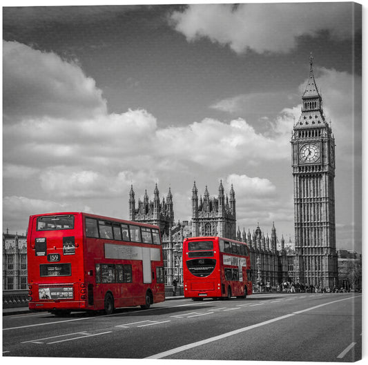 Leinwand Poster, Bilder Typical London, Melanie Viola, 60 × 60 cm