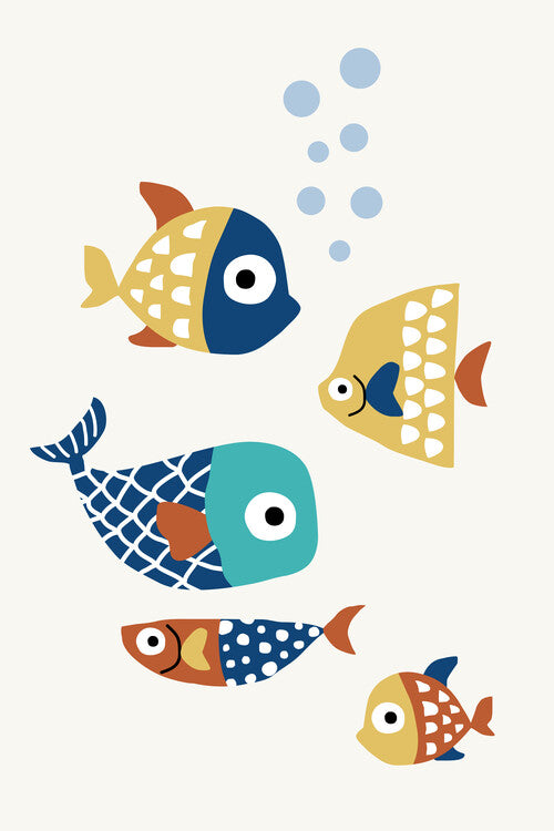 Leinwand Poster, Bilder Little Friends, Kubistika, 60 × 90 cm