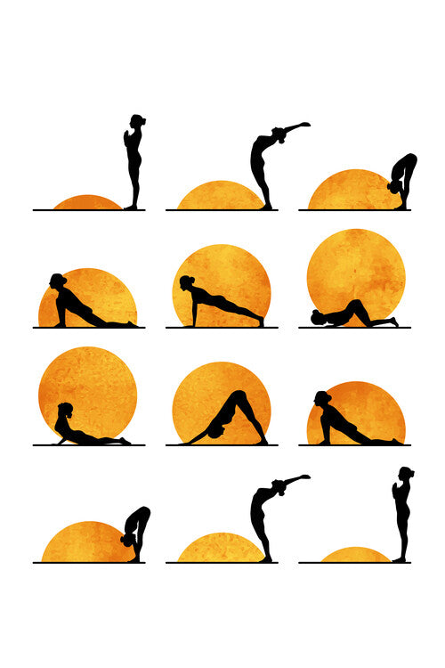 Leinwand Poster, Bilder Yoga Sun, Kubistika, 60 × 90 cm