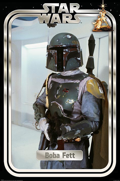 Star Wars - Boba Fett Retro Packaging Poster, Plakat, 61 × 91.5 cm