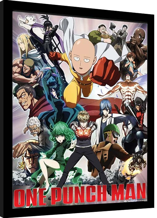 One Punch Man - Heroes And Villains Gerahmte Poster, Bilder, 34.3 × 44.5 cm