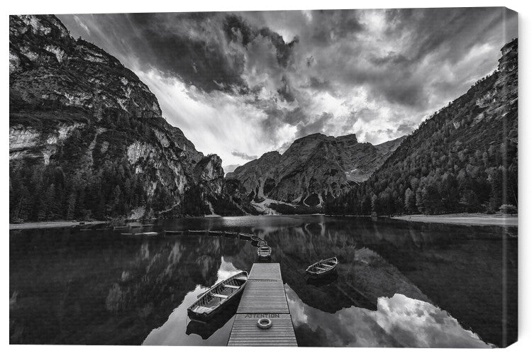 Leinwand Poster, Bilder Braies' shades of grey, Marco Tagliarino, 60 × 40 cm